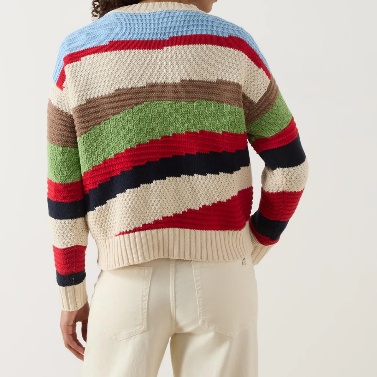 Outlet Polo Asymmetric Stripe Sweater Women Sweaters & Cardigans