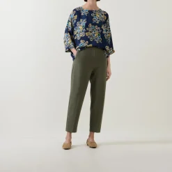 Clearance Pomala Cropped Tapered Trousers Women Trousers & Shorts