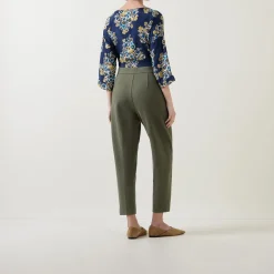 Clearance Pomala Cropped Tapered Trousers Women Trousers & Shorts