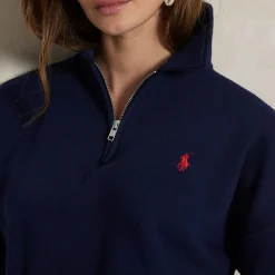 Sale Pony Player Logo Half-Zip Sweatshirt Women Sweatshirts & Hoodies