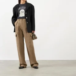 Sale Poodle Print Logo T-Shirt Women Tops