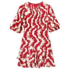 Online Printed Flared Mini Dress Women Dresses
