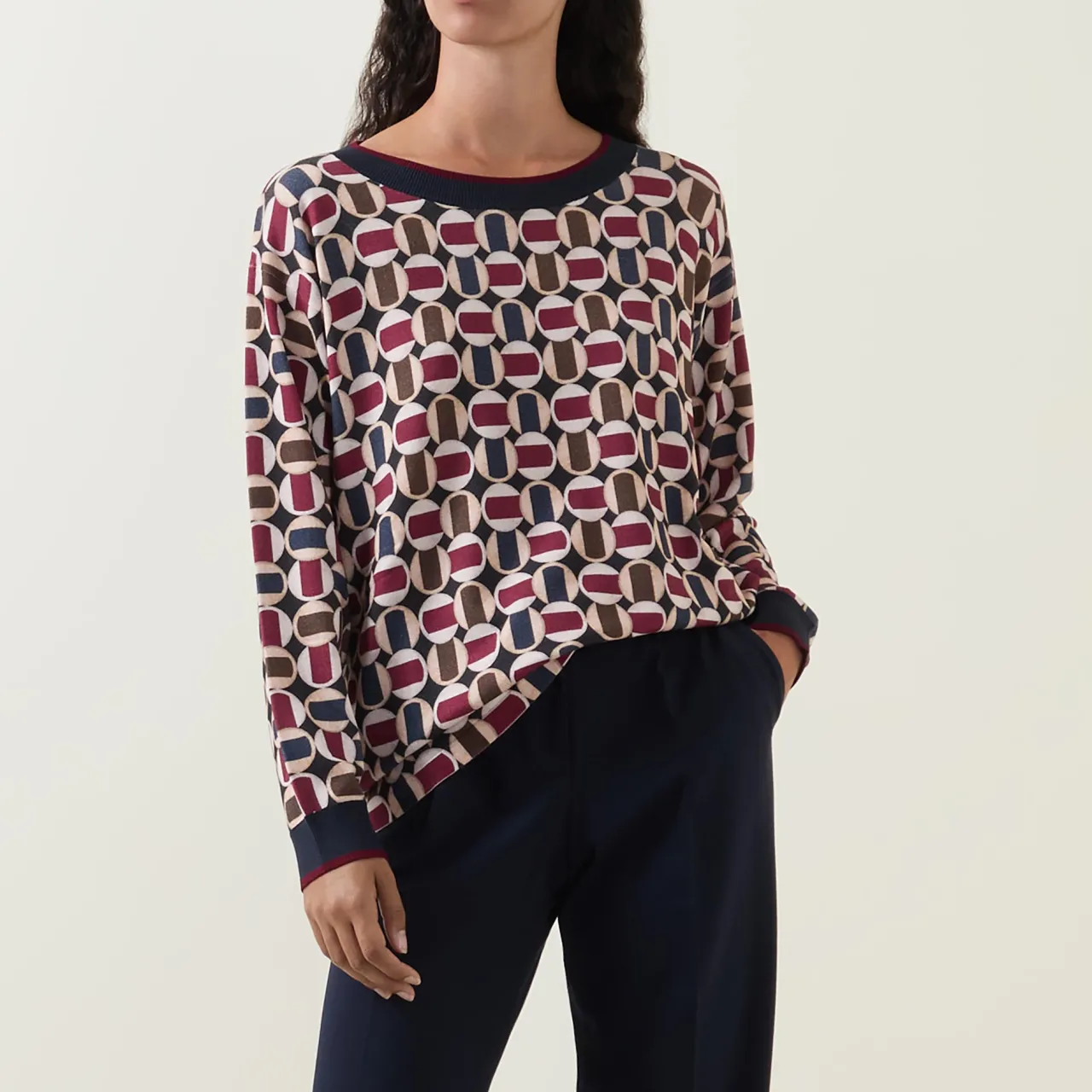New Printed Knit Sweater Women Sweaters & Cardigans