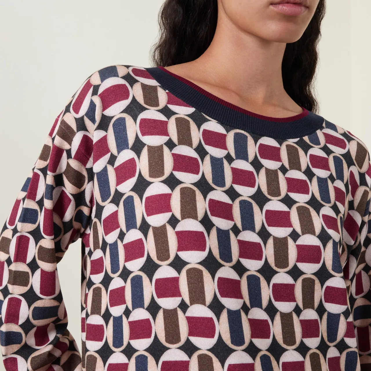 New Printed Knit Sweater Women Sweaters & Cardigans