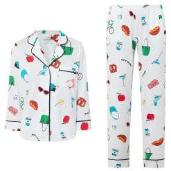 New Printed Pyjama Set Women Sleepwear