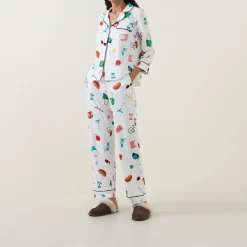 New Printed Pyjama Set Women Sleepwear