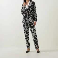 Sale Printed Slim Leg Trousers Women Trousers & Shorts