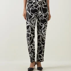 Sale Printed Slim Leg Trousers Women Trousers & Shorts