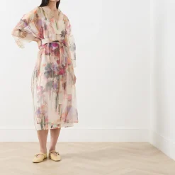 Sale Privet Floral Wrap Dress Women Dresses