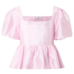 Outlet Puff Peplum Top Women Tops