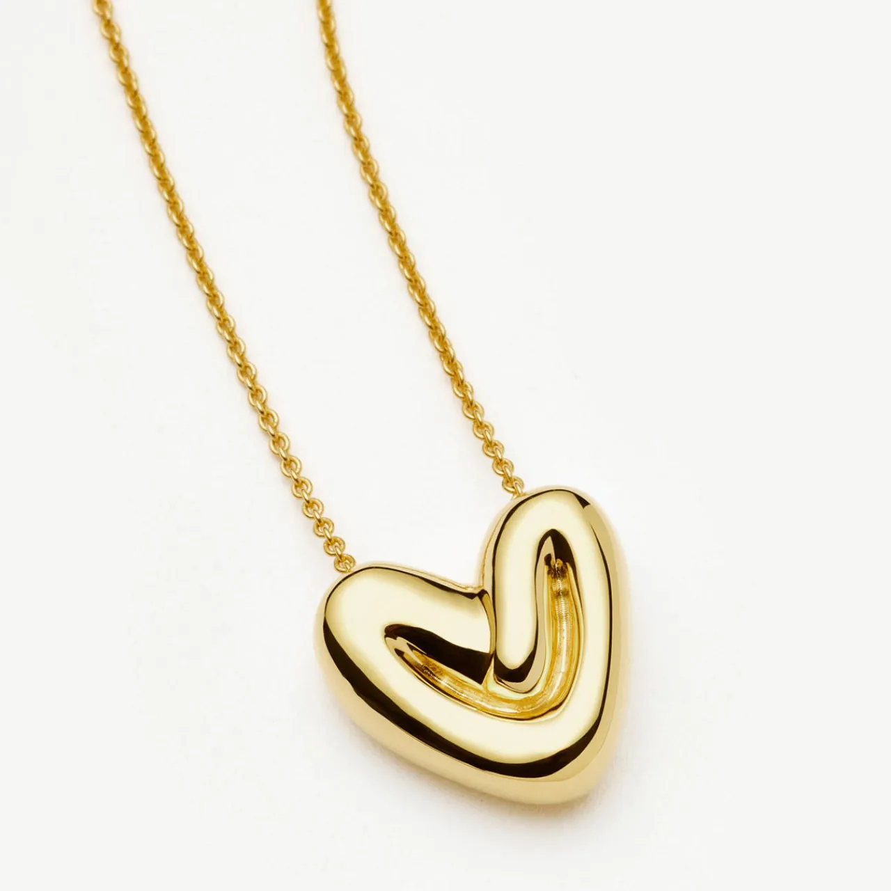 Best Puffy Heart 18k Gold Plated Necklace Women Necklaces