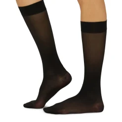 Pure Energy Knee High Socks Black Women Hosiery