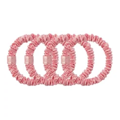 Pure Silk Skinny Scrunchies - Rose Women Hair Accessories