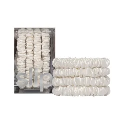 Outlet Pure Silk Skinny Scrunchies - White Women Hair Accessories
