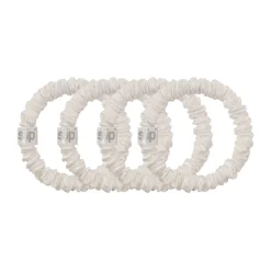 Outlet Pure Silk Skinny Scrunchies - White Women Hair Accessories