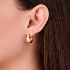 Clearance Pure Sparkle Huggie Hoop Earrings Women Earrings