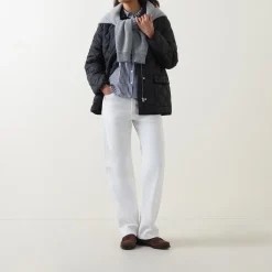 Best Quilted Corduroy-Trim Jacket Women Coats & Jackets