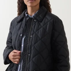 Best Quilted Corduroy-Trim Jacket Women Coats & Jackets