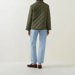 Best Quilted Snap-Button Jacket Women Coats & Jackets