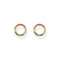 Online Rainbow Embellished Stud Earrings Women Earrings