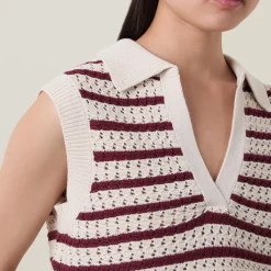 Outlet Raja Striped Knitted Vest Women Sweaters & Cardigans