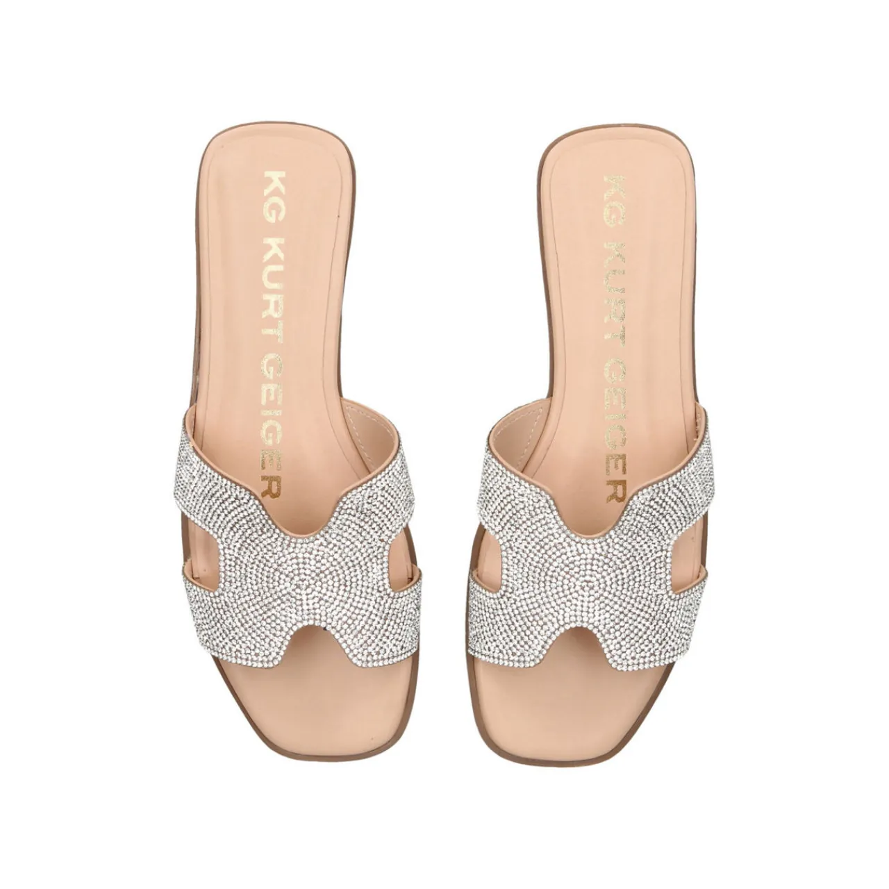 New Raven Crystal-Embellished Flat Sandals Women Sandals