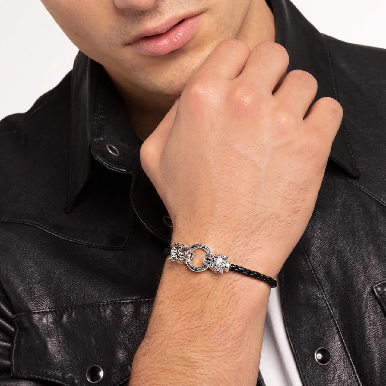 Online Rebel At Heart Tiger Leather Bracelet Women Bracelets