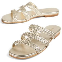 Sale Reena Plaited Suede Flat Sandals Women Sandals