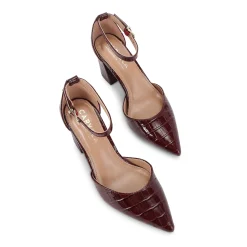 Hot Refined Croc Embossed Courts Women Heels