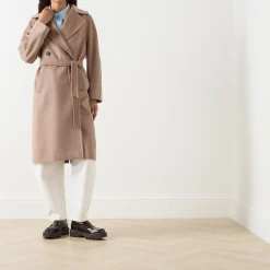 Best Resina Belted Wrap Coat Women Coats & Jackets