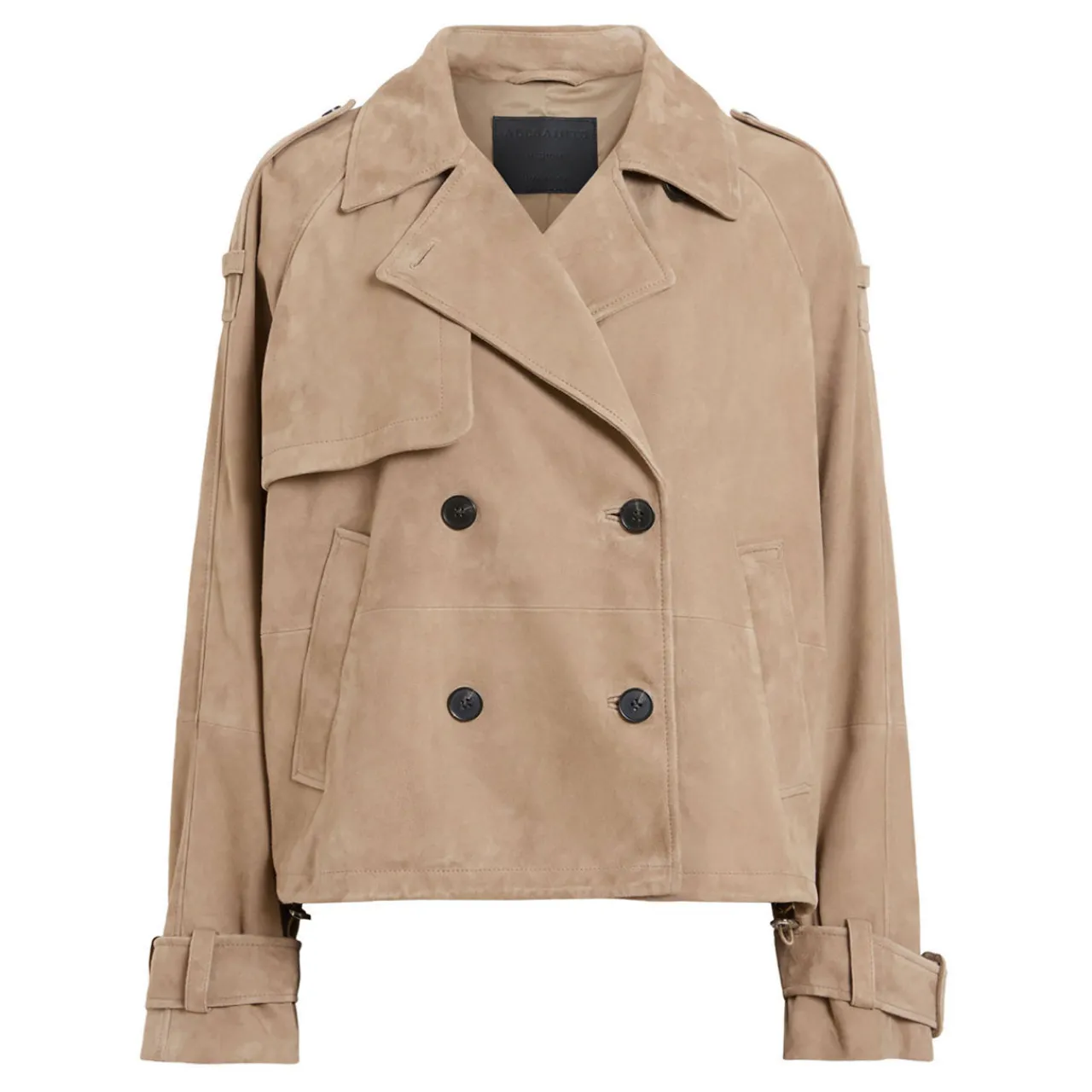 Clearance Reya Cropped Leather Trench Jacket Women Coats & Jackets