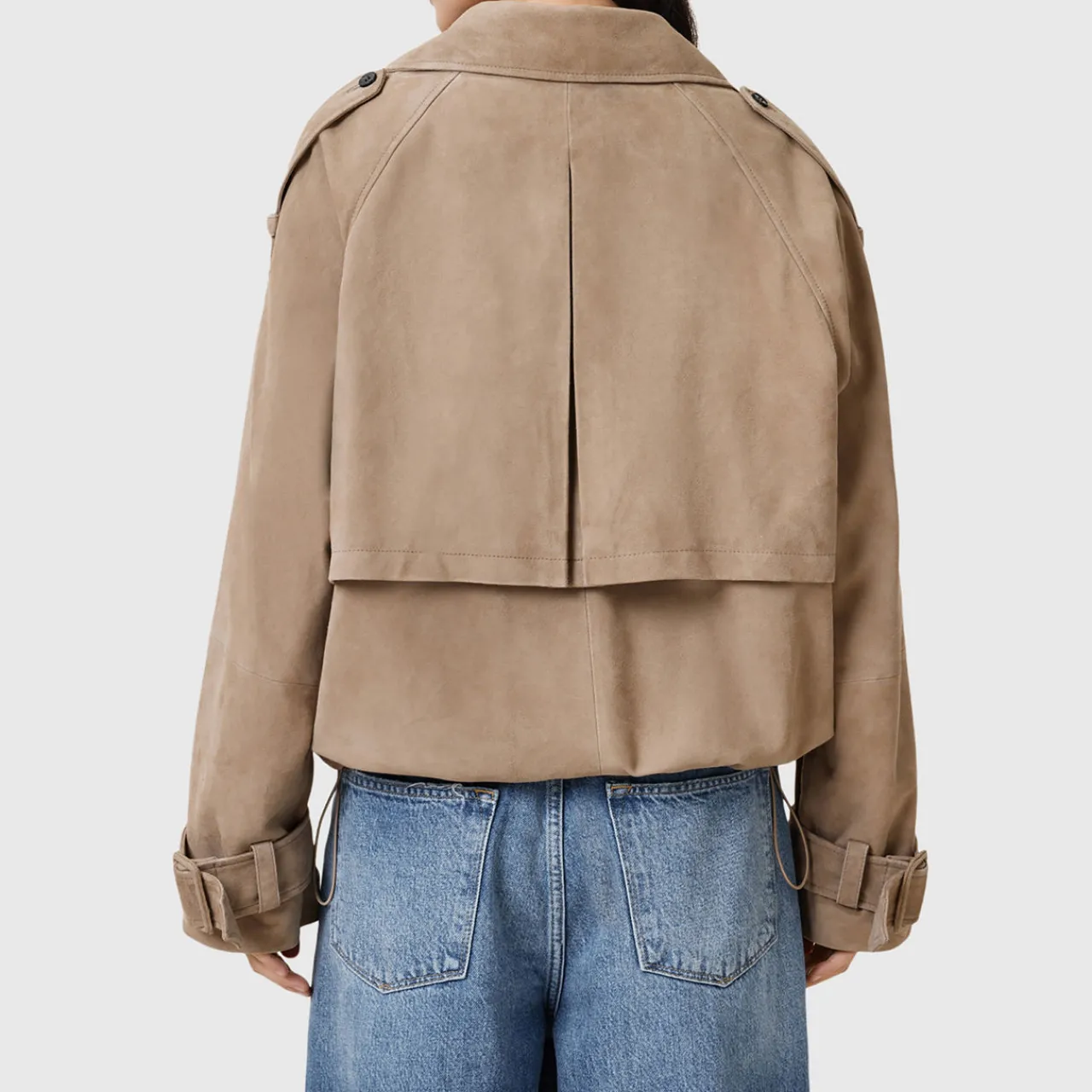 Clearance Reya Cropped Leather Trench Jacket Women Coats & Jackets