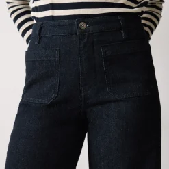 Discount Rhea Patch Pocket High-Rise Wide Leg Jeans Women Denim