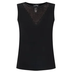Hot Rhinestone Mesh Panelled Tank Top Women Tops