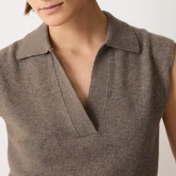 Sale Ribbed Collar Knitted Top Women Sweaters & Cardigans