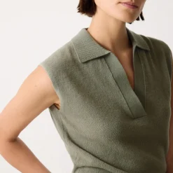 Outlet Ribbed Collar Knitted Top Women Sweaters & Cardigans