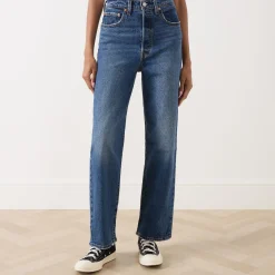 Clearance Ribcage Straight Ankle Jeans Women Denim