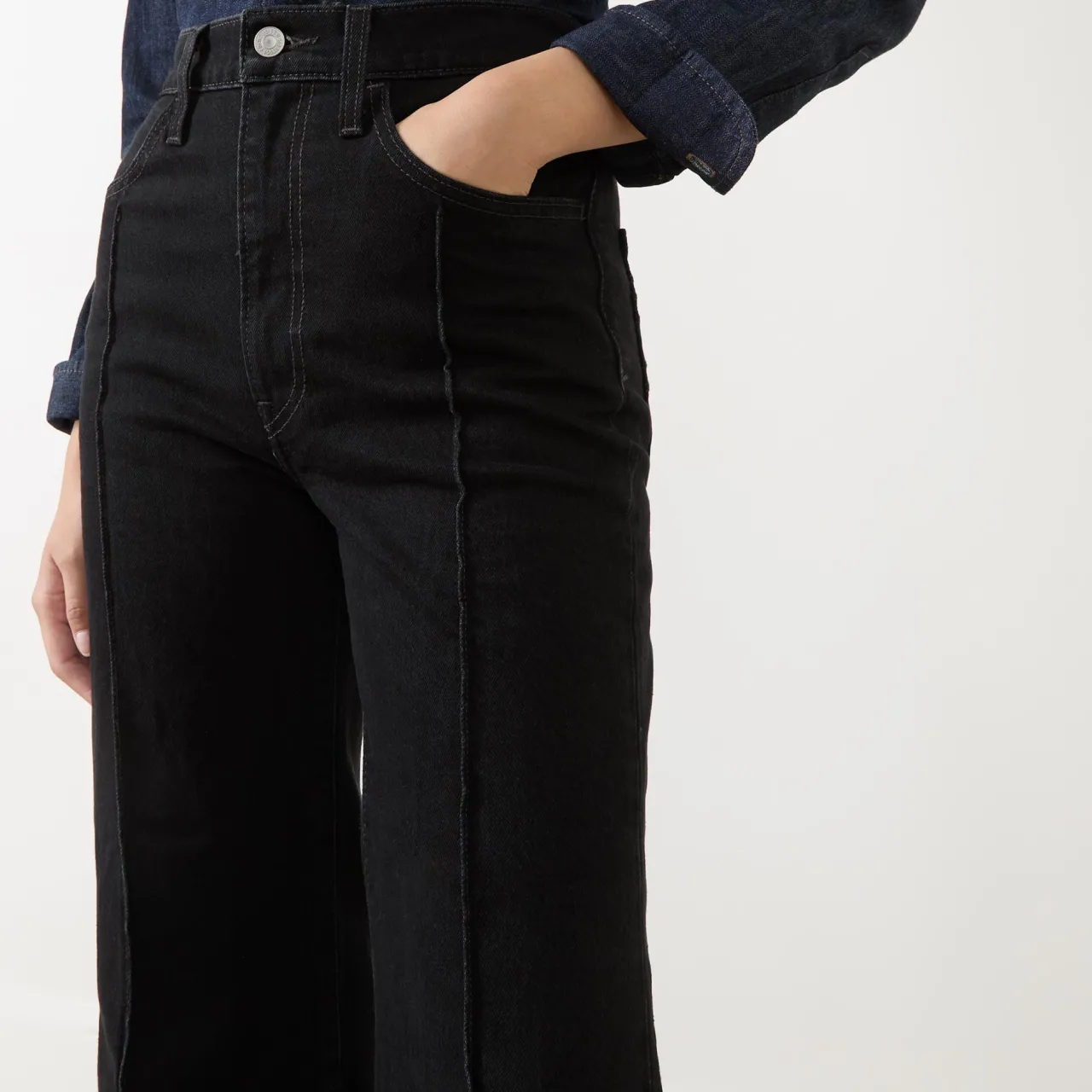 New Ribcage Western Flared Jeans Women Denim