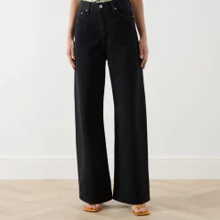 Hot Ribcage Wide Leg Jeans Women Denim