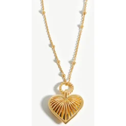 Hot Ridge 18kt Gold Plated Heart Necklace Women Necklaces