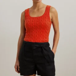 Outlet Riduan Cable Knit Tank Top Women Tops