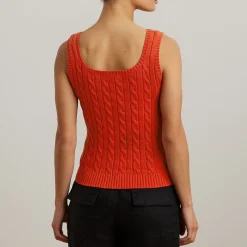 Outlet Riduan Cable Knit Tank Top Women Tops