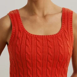 Outlet Riduan Cable Knit Tank Top Women Tops