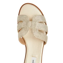 Best Riley Gold Lurex Flat Mules Women Sandals