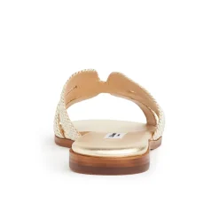 Best Riley Gold Lurex Flat Mules Women Sandals