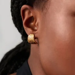Outlet Ripple Stud Earrings Women Earrings