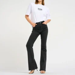 Outlet Rivy High-Rise Flared Leg Jeans Women Denim
