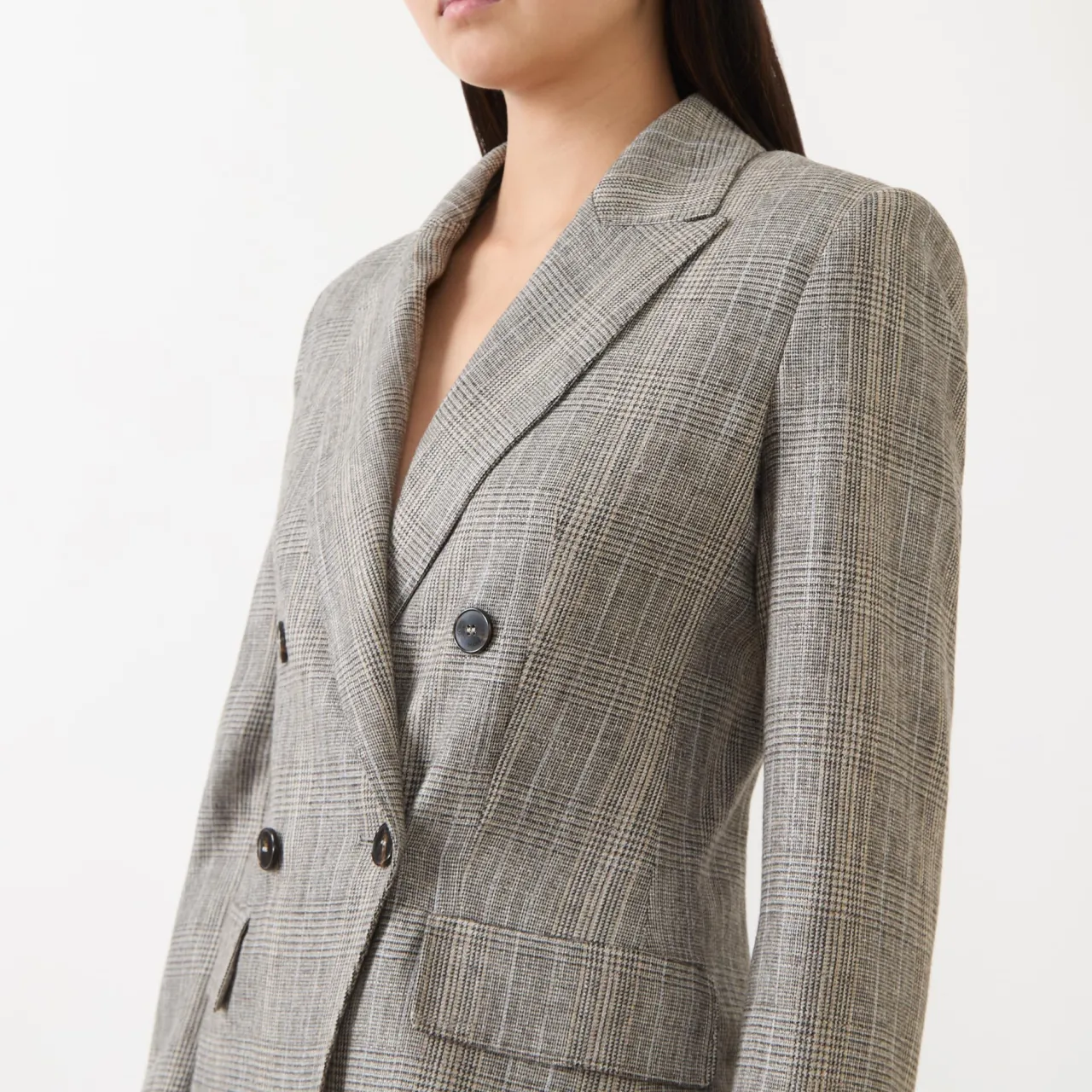 Hot Rob Double-Breasted Blazer Women Coats & Jackets