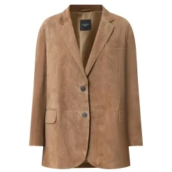 Sale RolandaSingle-Breasted Suede Blazer Women Coats & Jackets