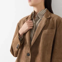 Sale RolandaSingle-Breasted Suede Blazer Women Coats & Jackets
